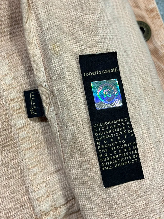 2000s Cavalli Bondage Beige Jacket XbtJJPg 10