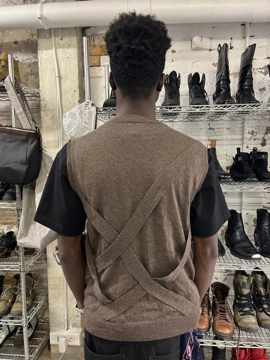 2000s Cavalli Bondage Brown Cardigan Vest Sweater yFQxdWV 2