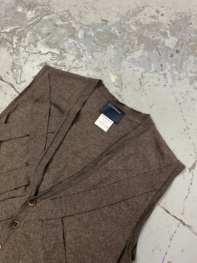 2000s Cavalli Bondage Brown Cardigan Vest Sweater yFQxdWV 4