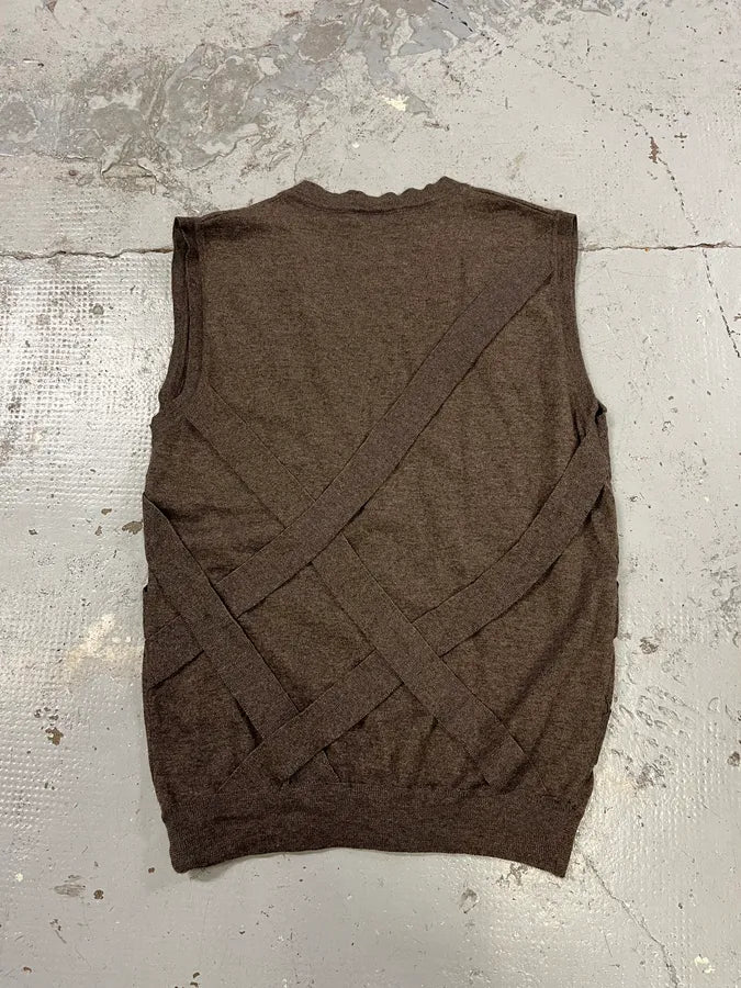 2000s Cavalli Bondage Brown Cardigan Vest Sweater yFQxdWV 5