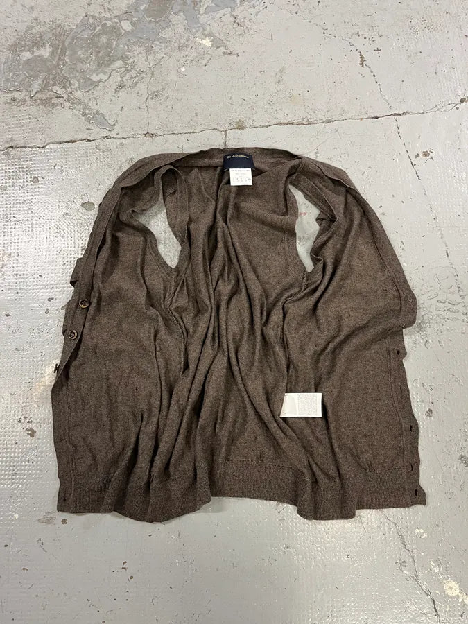 2000s Cavalli Bondage Brown Cardigan Vest Sweater yFQxdWV 6