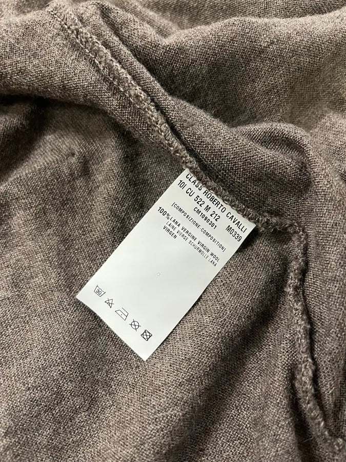 2000s Cavalli Bondage Brown Cardigan Vest Sweater yFQxdWV 9