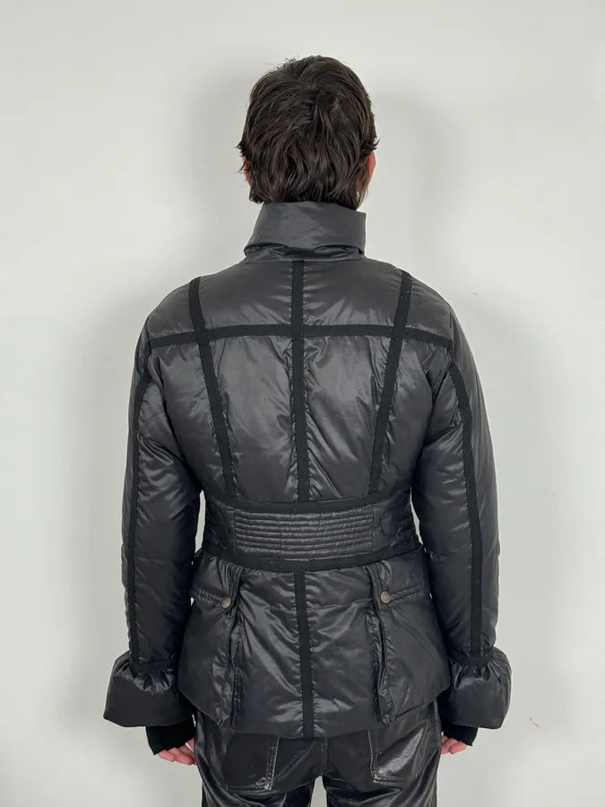 2000s Cavalli Bondage Harness Black Puffer Jacket DpGejoZ 2