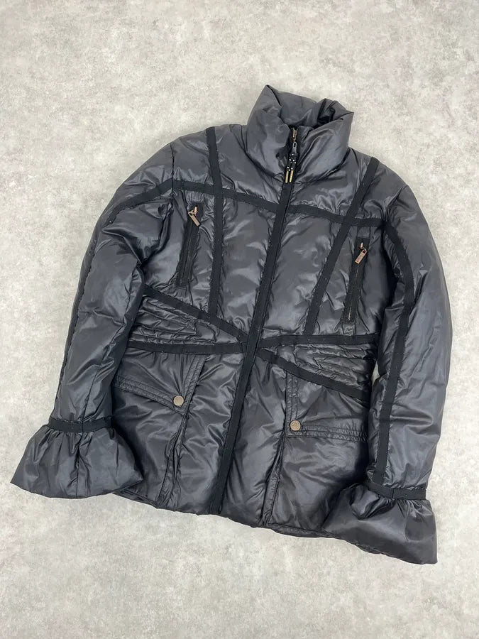 2000s Cavalli Bondage Harness Black Puffer Jacket DpGejoZ 3