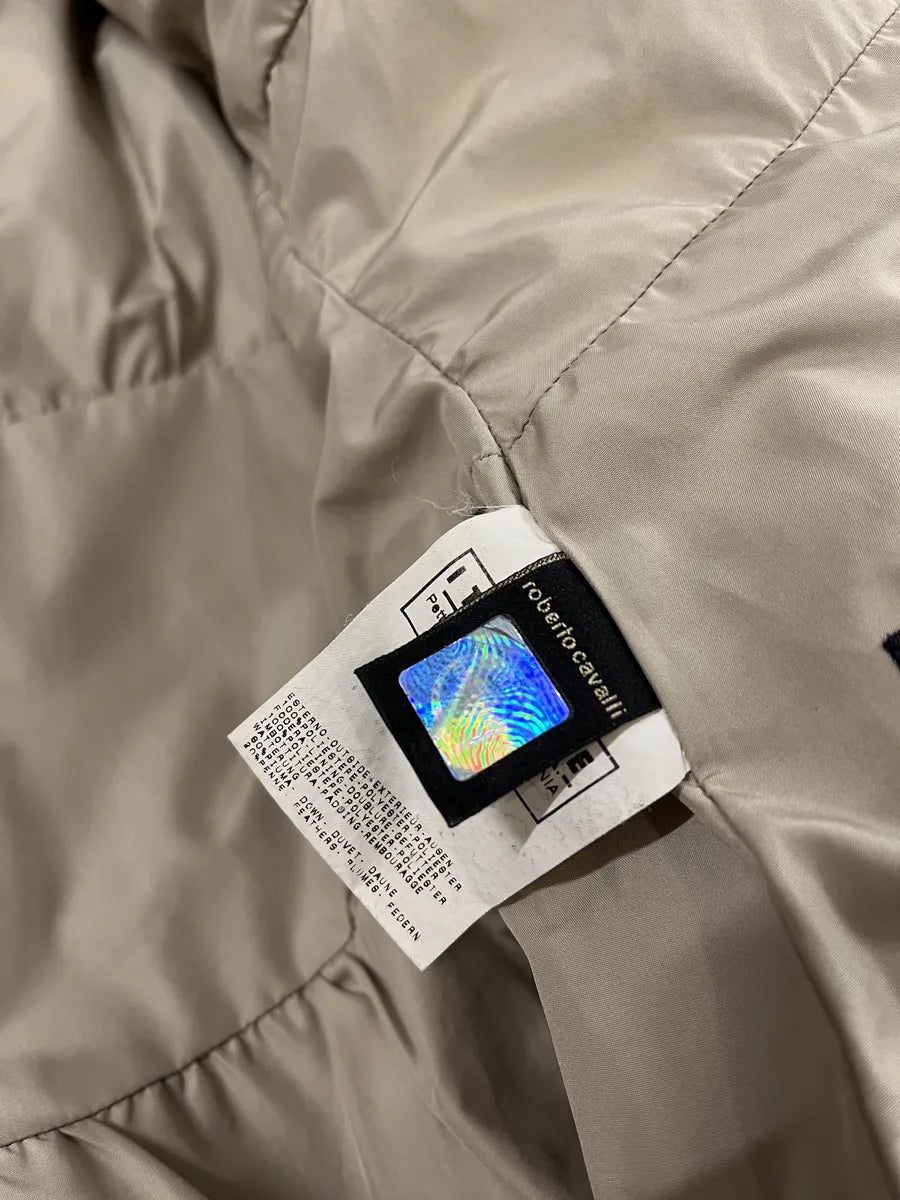 2000s Cavalli Bondage Strapped Beige Puffer Jacket (M) PNUXUbw 10