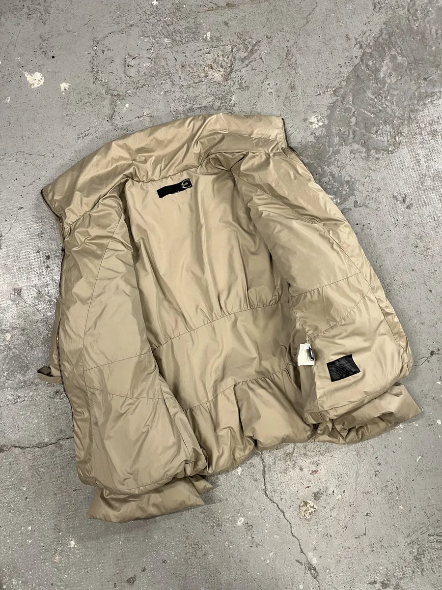 2000s Cavalli Bondage Strapped Beige Puffer Jacket (M) PNUXUbw 4