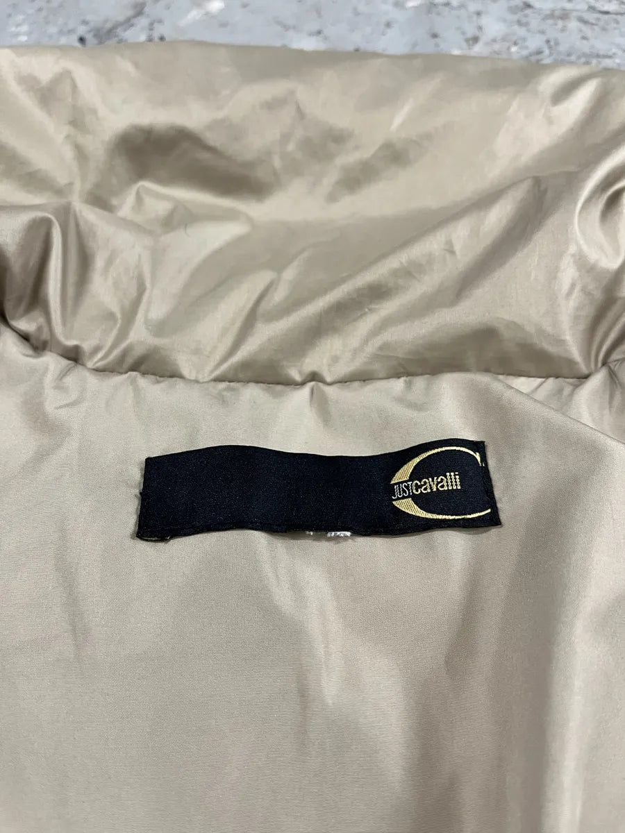 2000s Cavalli Bondage Strapped Beige Puffer Jacket (M) PNUXUbw 8