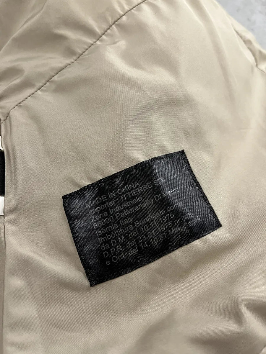 2000s Cavalli Bondage Strapped Beige Puffer Jacket (M) PNUXUbw 9