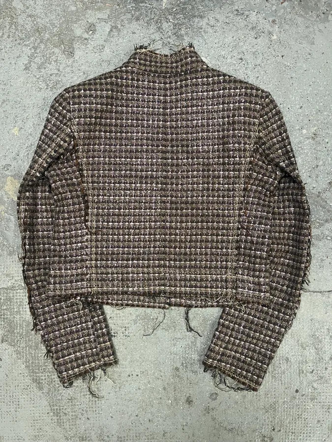 AW2005 Cavalli Boxy Tweed Light Jacket JcWiGlW 2