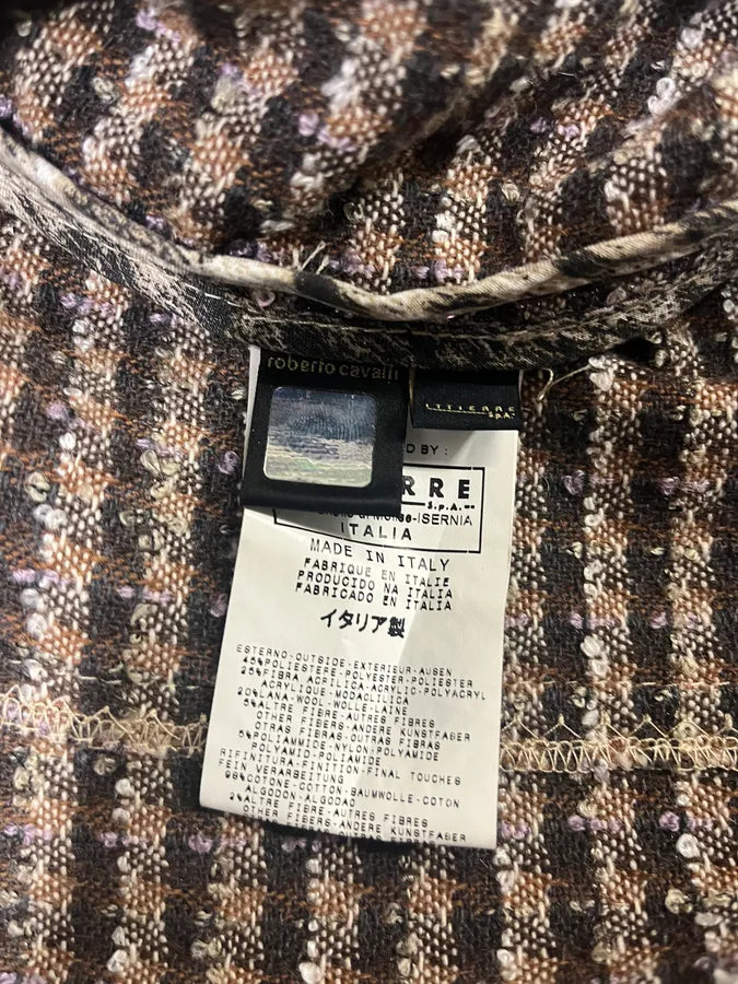 AW2005 Cavalli Boxy Tweed Light Jacket JcWiGlW 9