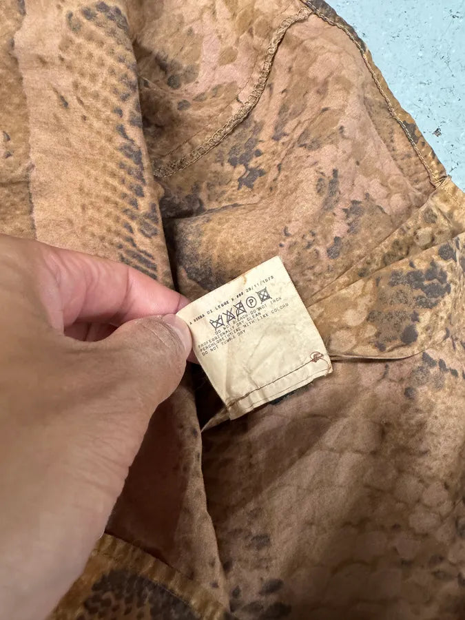 2000s Cavalli Bronze Snake Print Shirt IdkCgGZ 5