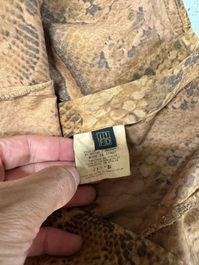 2000s Cavalli Bronze Snake Print Shirt IdkCgGZ 6