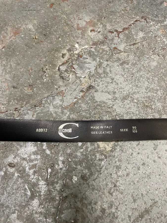 2000s Cavalli Brown and White Pony Hair Leather Cowboy Belt QKJbQlH 6