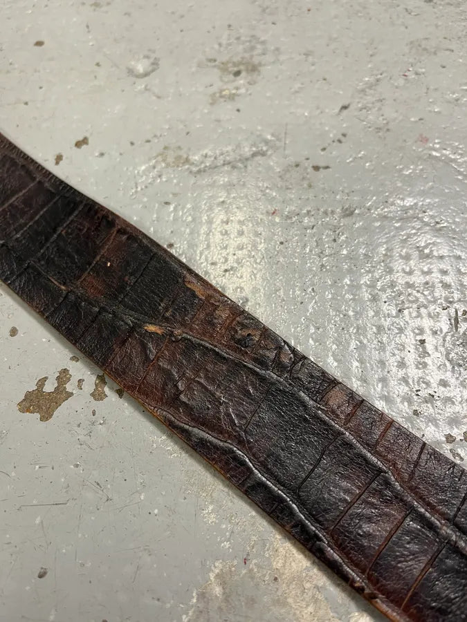 2000s Cavalli Brown Crocodile Leather Belt CSiVhrP 6