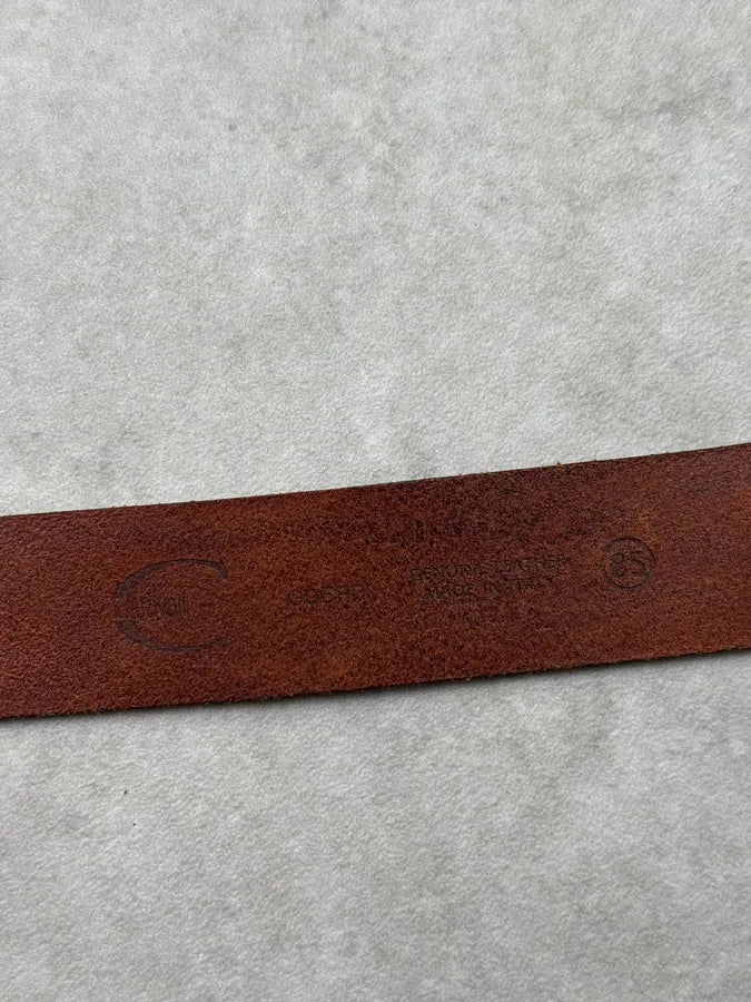 2000s Cavalli Brown Dust Leather Maze Belt  kBrVslR 8
