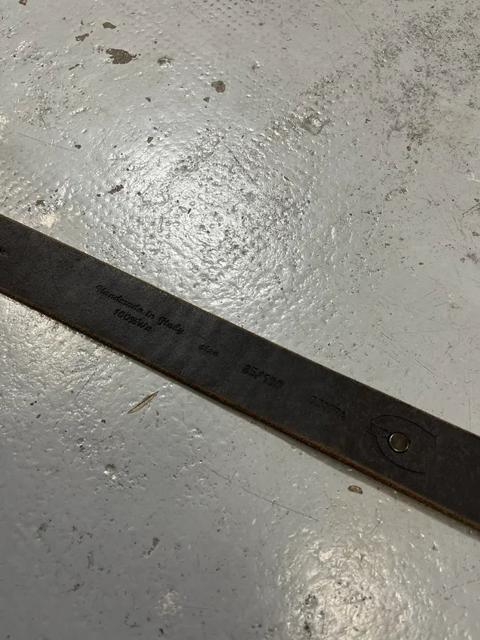 2000s Cavalli Brown Eroded Eagle Buckle Leather Belt SKHFjcv 6