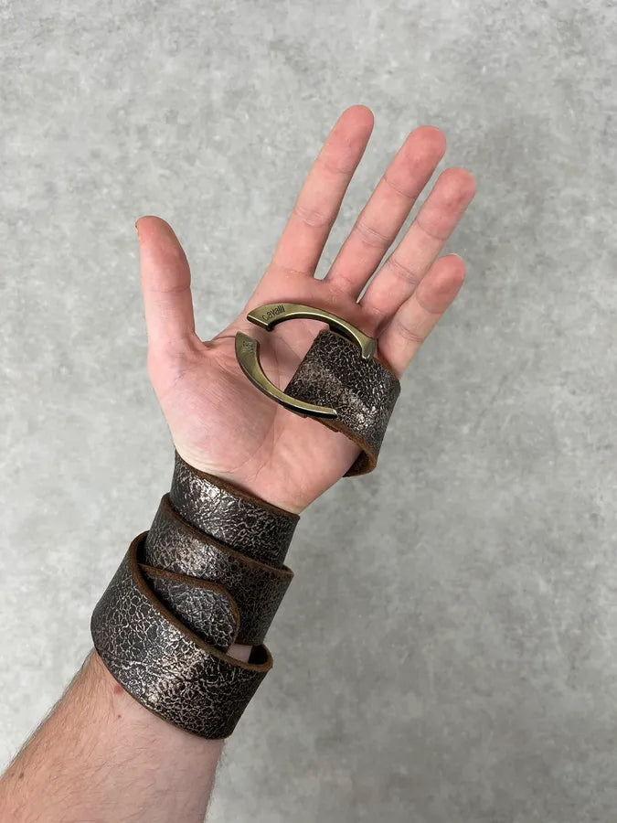 2000s Cavalli Brown Eroded Premium Leather Belt NhHfDVt 1