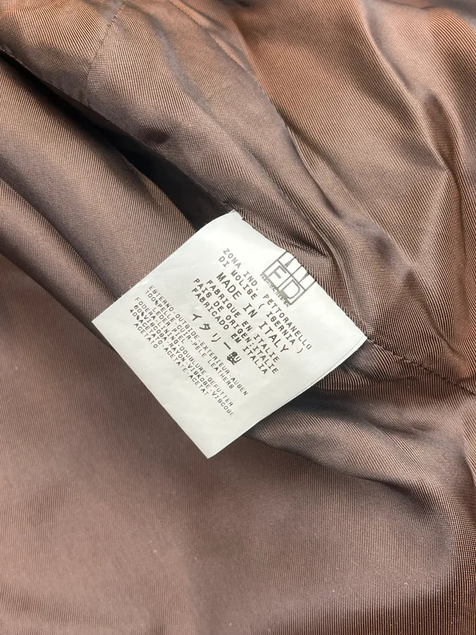 AW2007 Cavalli Brown Eroded Suede Fur Sleeves Jacket YAsRYyD 9