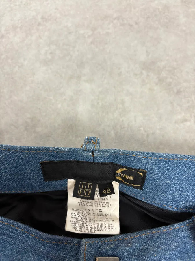 2000s Cavalli Brown Faded Leather Pants PpZcNwS 9