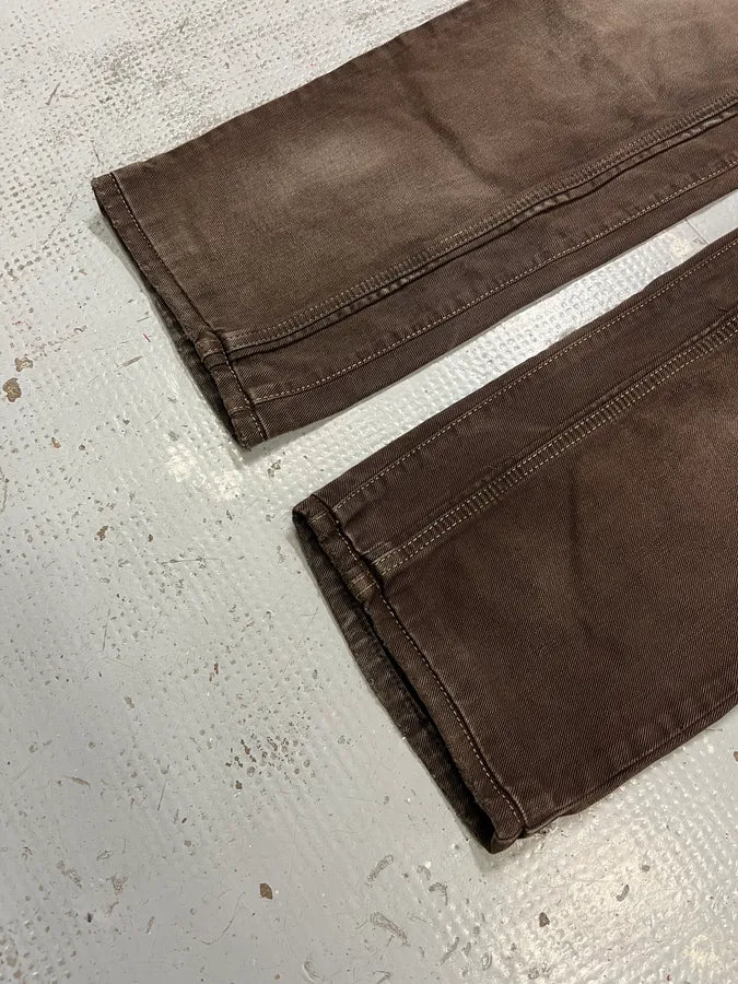 2000s Cavalli Brown Faded Relaxed Denim Jeans SKxGYhR 6