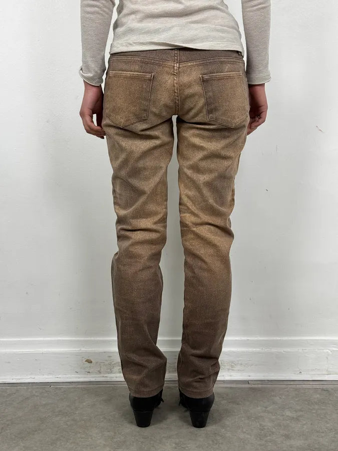SS2004 Cavalli Brown Overprint Sunset Pants Pddyyrj 2