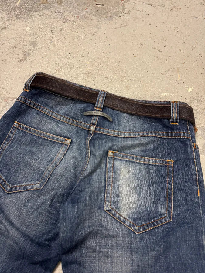 2000s Cavalli Brown Pony Hair Leather Belt IcHTAWd 4