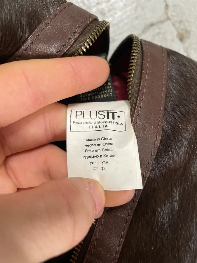 2000s Cavalli Brown Pony Hair Leather Handle Bag (OS) 10