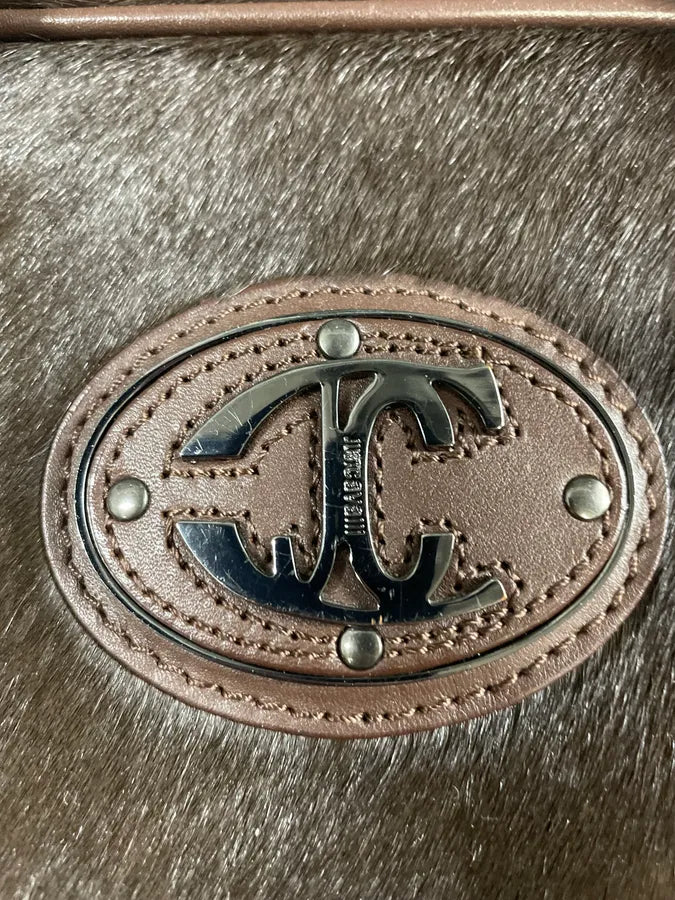 2000s Cavalli Brown Pony Hair Leather Handle Bag (OS) 4