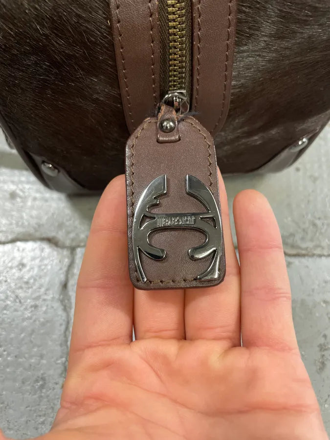 2000s Cavalli Brown Pony Hair Leather Handle Bag (OS) 5