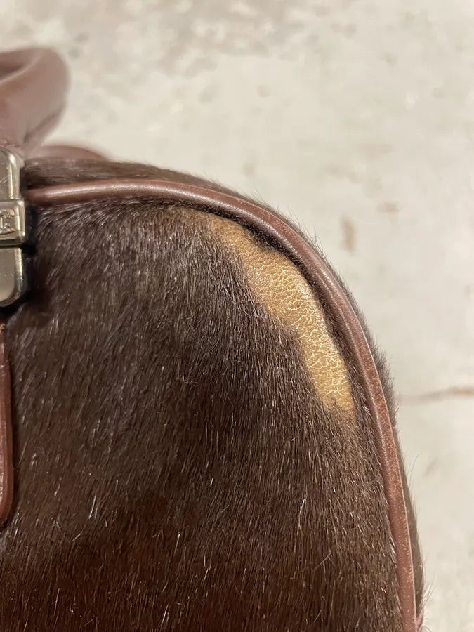 2000s Cavalli Brown Pony Hair Leather Handle Bag (OS) 7