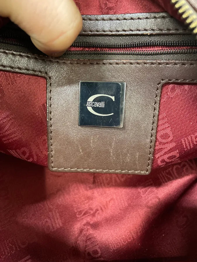 2000s Cavalli Brown Pony Hair Leather Handle Bag (OS) 8