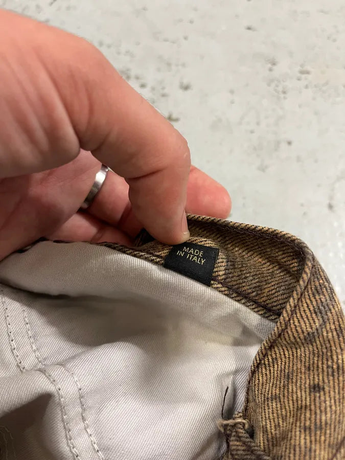 2000s Cavalli Brown Python Effect Pants QwAtzNR 13