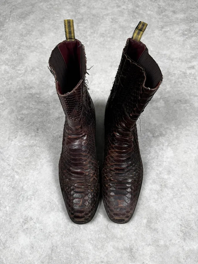 2000s Cavalli Brown Python Leather Boots RNbNUXh 1