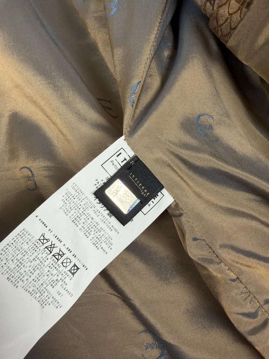 2000s Cavalli Brown Spiritual Dragon Faded Leather Premium Jacket qknsCpO 10