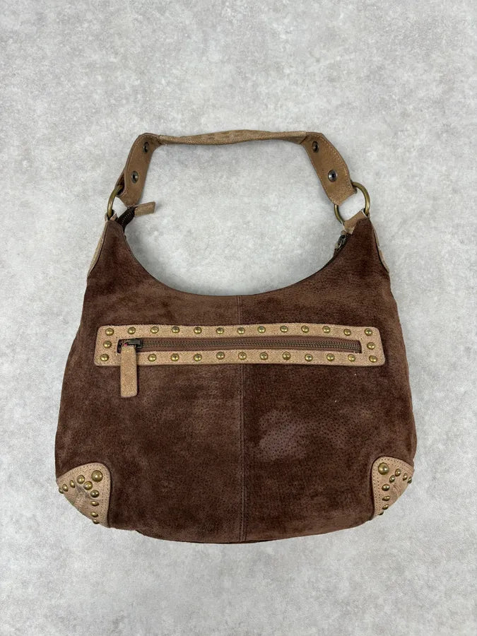AW2008 Cavalli Brown Suede Leather Handle Bag syXAvaX 4
