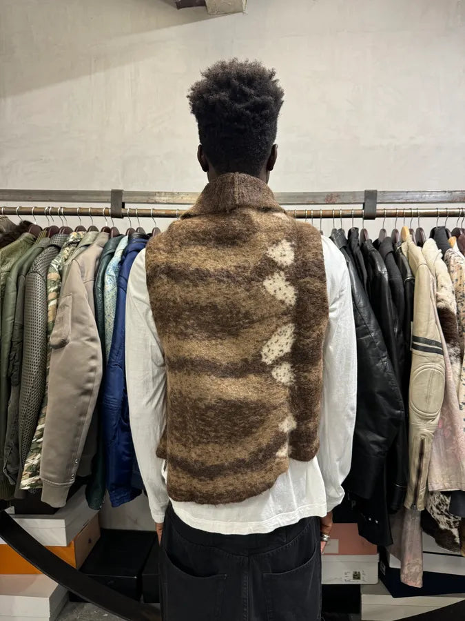 2000s Cavalli Brown White Panther Wool Tank Top aisbzJk 2