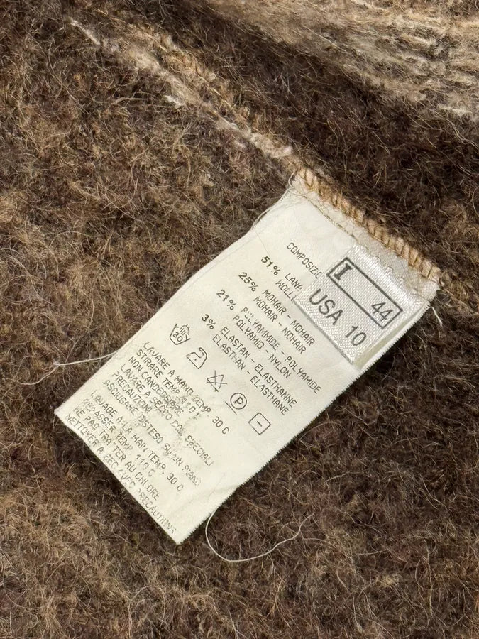 2000s Cavalli Brown White Panther Wool Tank Top aisbzJk 8