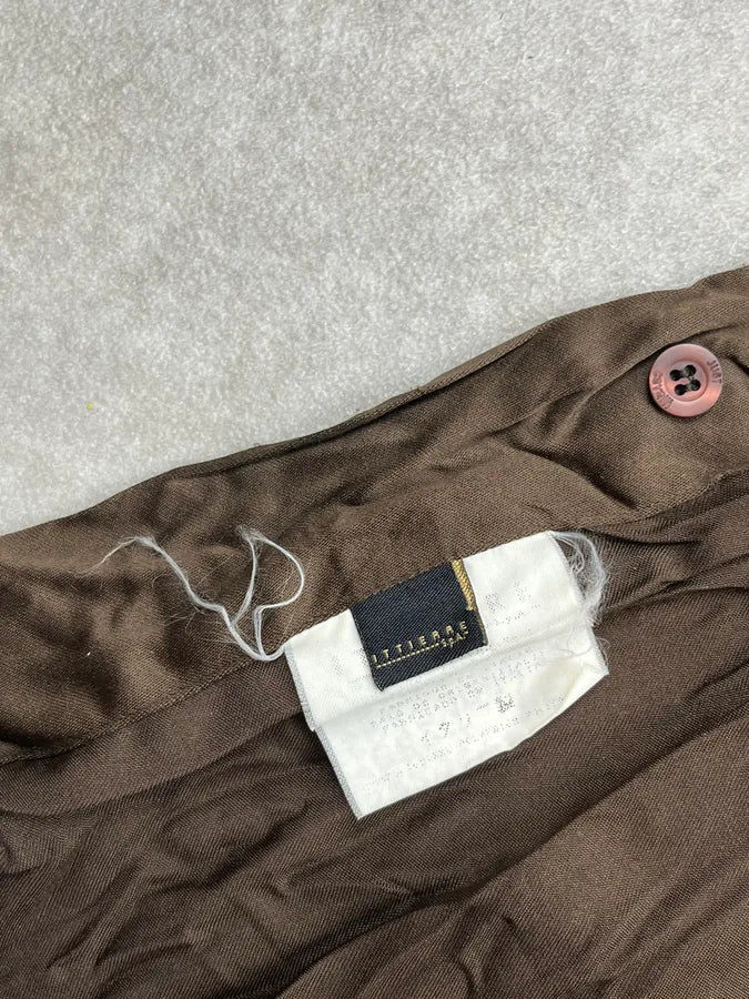 2000s Cavalli Brown Wrinkled Shirt ncAPWHl 10