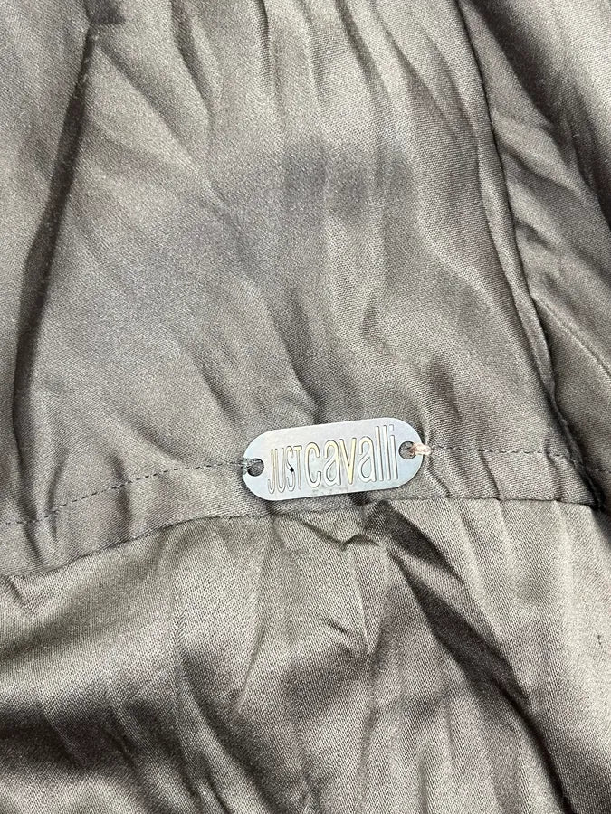 2000s Cavalli Brown Wrinkled Shirt ncAPWHl 9