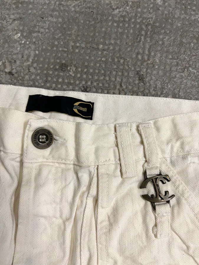 2000s Cavalli Cargo White Pants (M/L) 2