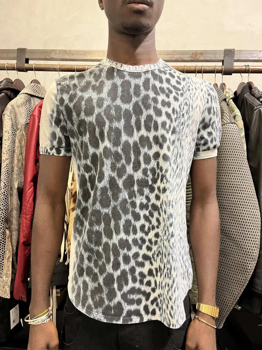 2000s Cavalli Cheetah Leopard Print T-Shirt SGjSPba 1