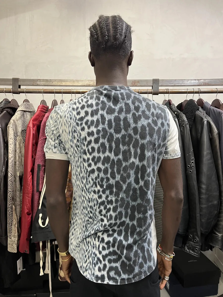 2000s Cavalli Cheetah Leopard Print T-Shirt SGjSPba 2