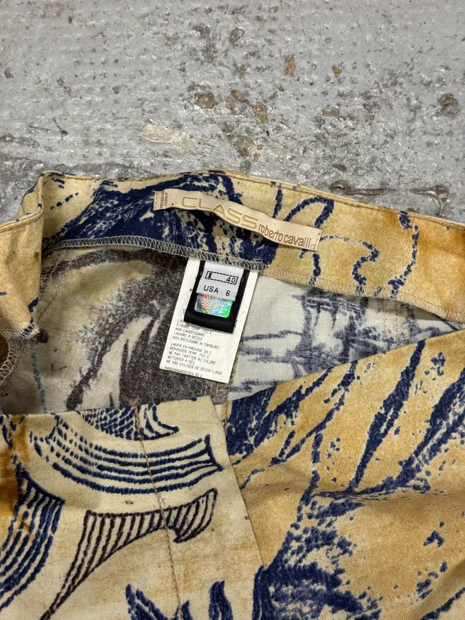 2000s Cavalli Class Eagle Boat Tatoo Beige Pants zDPzgmU 6