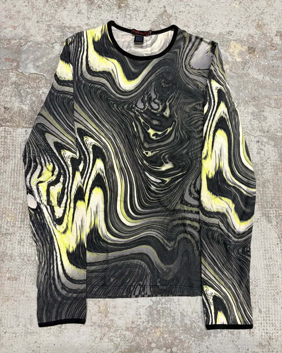 2000s Cavalli Contemporary Abstract Longsleeves OaTjFSX 0
