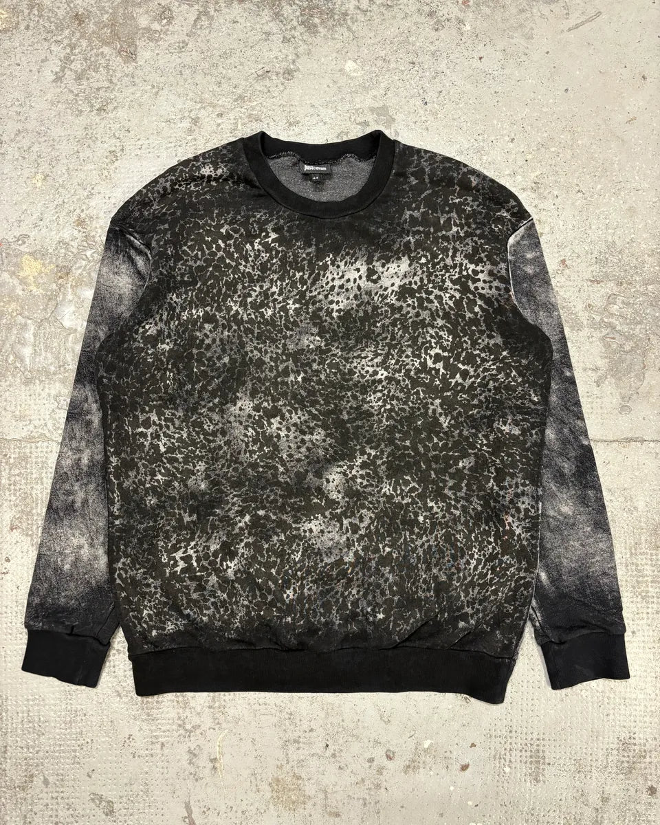 2000s Cavalli Cosmic Grey & Black Sweater hmWrodt 0
