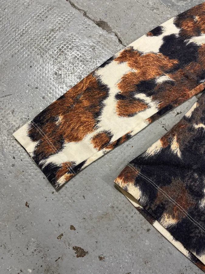 2000s Cavalli Cow Print Top Longsleeves (L) zNhOWSx 6