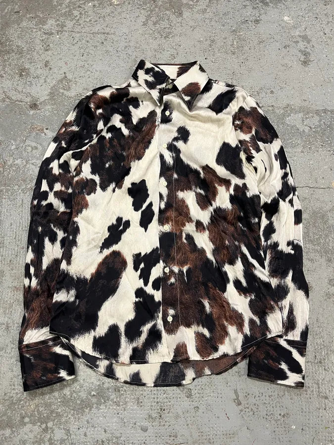 AW2004 Cavalli Cowprint Effect Shirt FkuZjfS 0