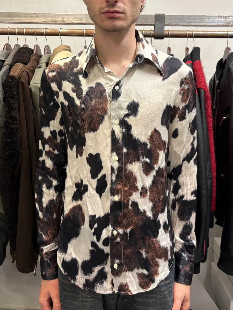 AW2004 Cavalli Cowprint Effect Shirt FkuZjfS 1