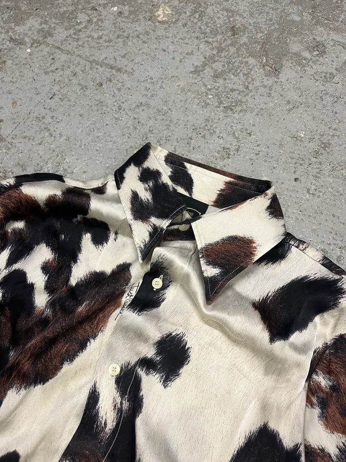 AW2004 Cavalli Cowprint Effect Shirt FkuZjfS 3