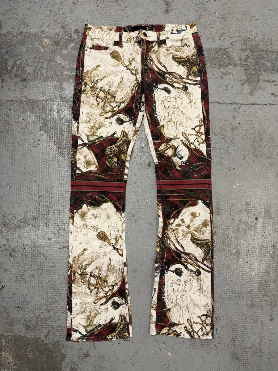 2000s Cavalli Cream Cotton Equestrian Harness Pants TIDrDOf 6